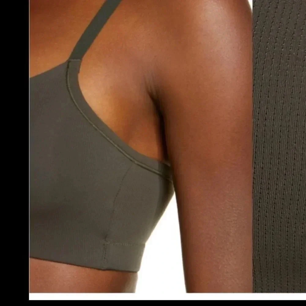 NATORI UNLINED CONVERTIBLE BRALETTE WITH LIGHT SUPPORT DARK GREY SIZE XL